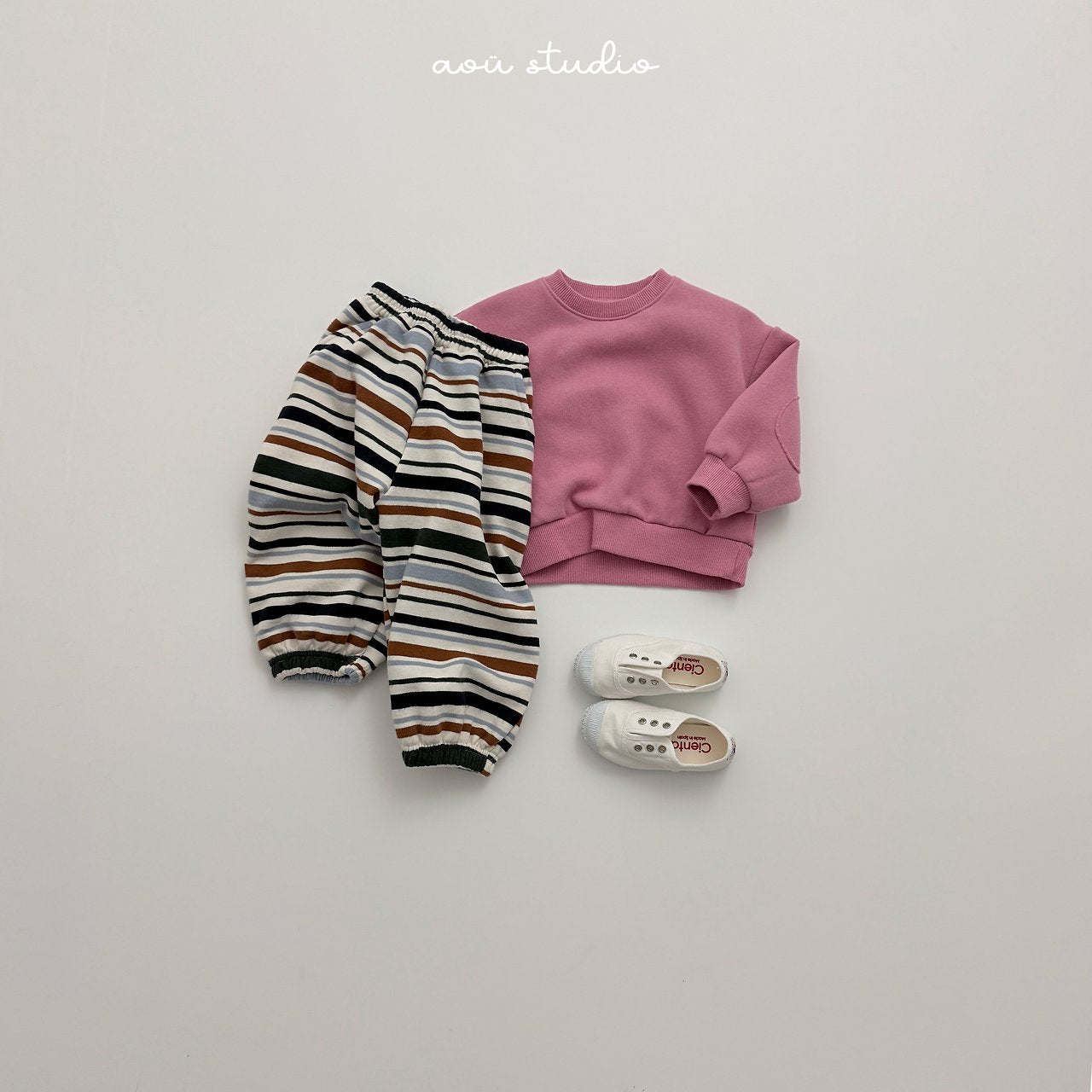 [aou studio] Mochi stripe jogger pants