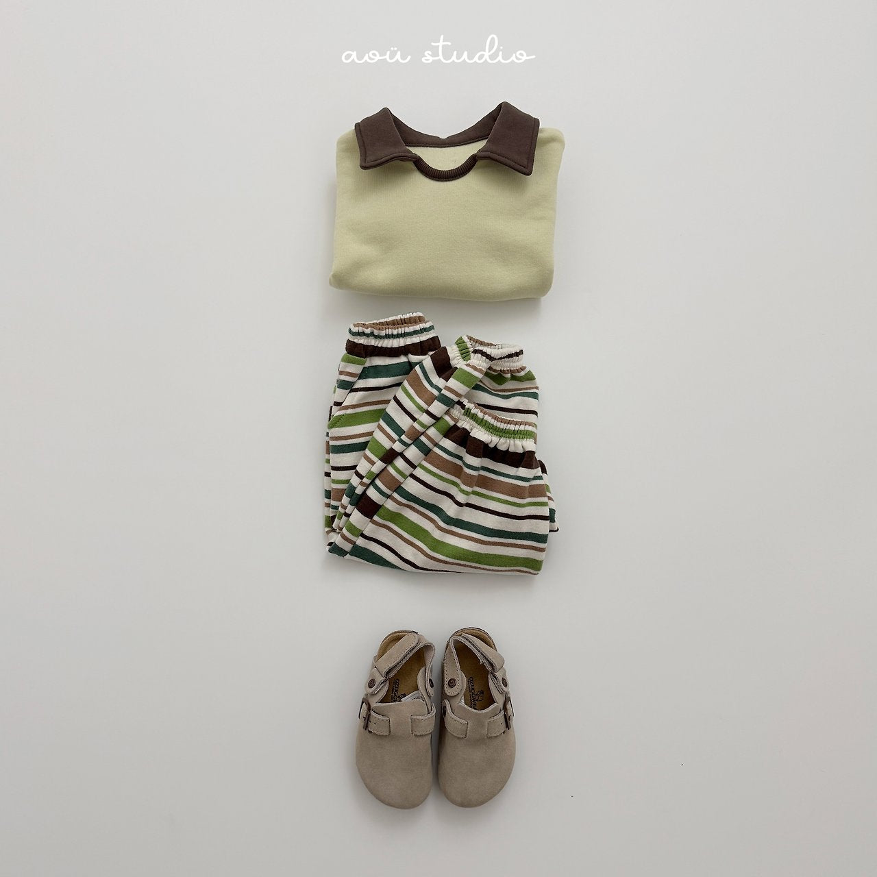 [aou studio] Mochi stripe jogger pants