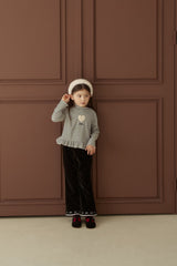 [momo ann] Ribbon flare pants