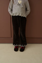 [momo ann] Ribbon flare pants