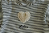 [momo ann] Milk heart frill tops