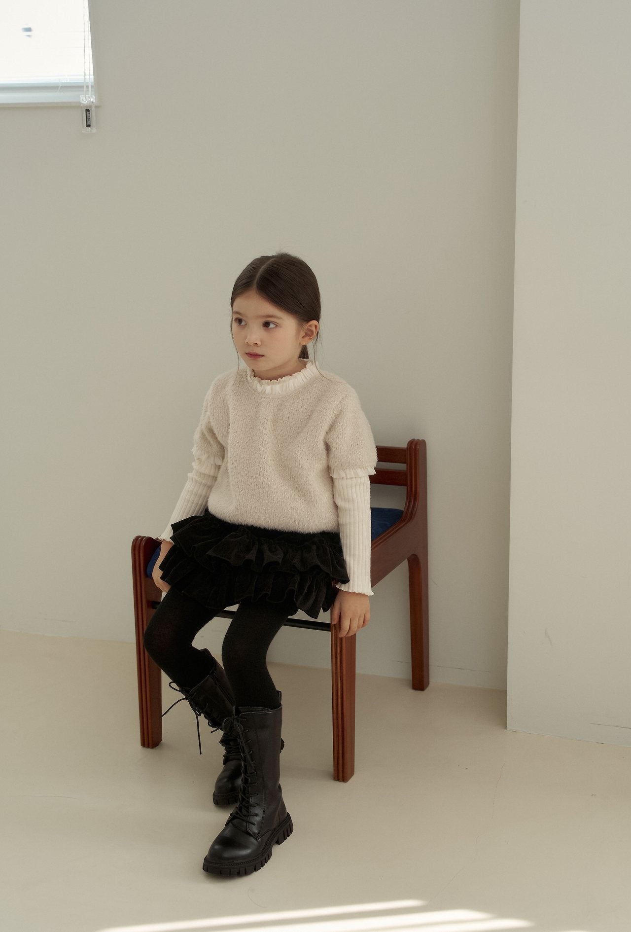 [momo ann] Warm rib mellow tops