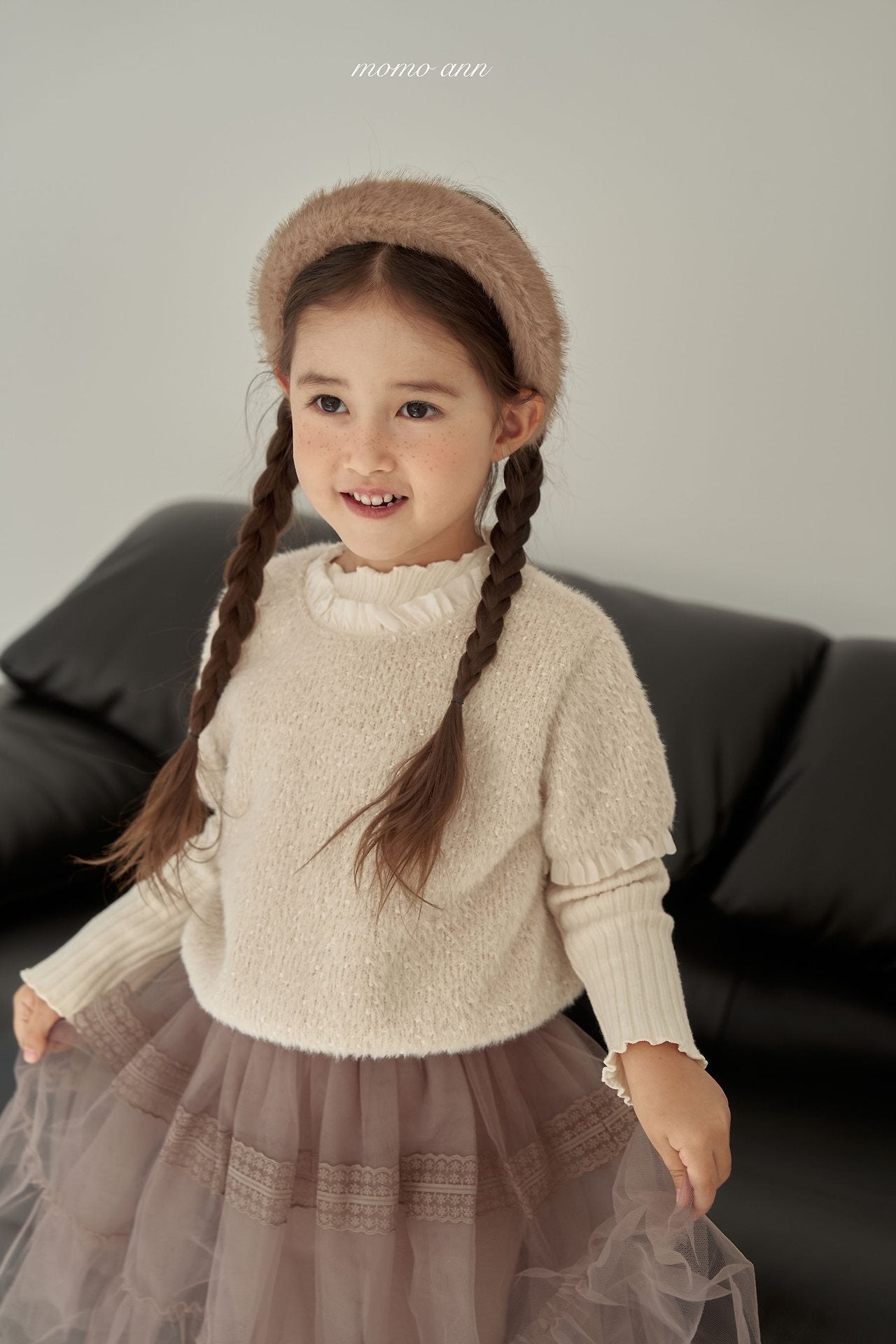 [momo ann] Fur lace tops