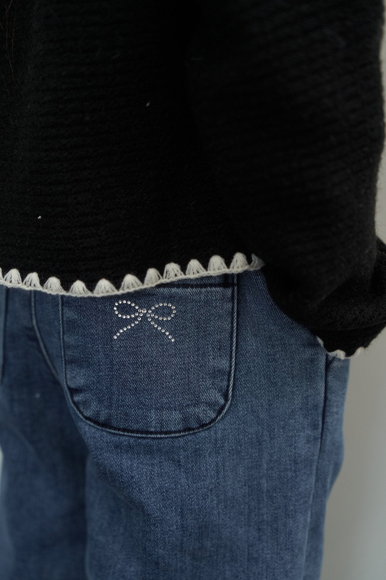 [momo ann] Wool denim pants
