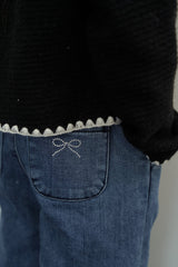 [momo ann] Wool denim pants