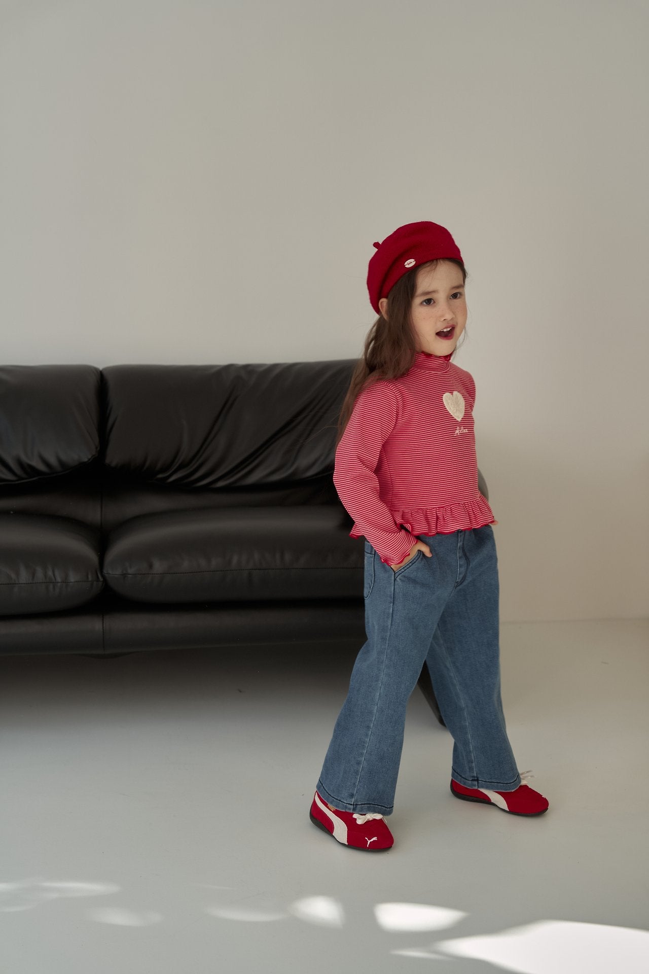 [momo ann] Wool denim pants
