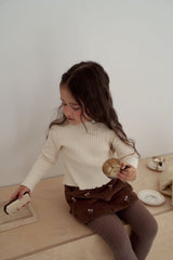 [momo ann] Warm rib mellow tops