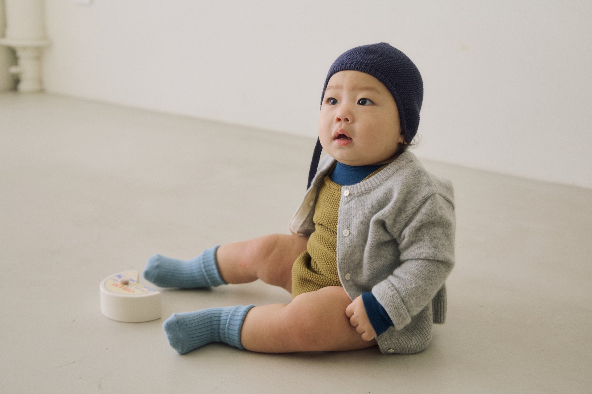 [soye] Cashmere Basic Bebe Cardigan