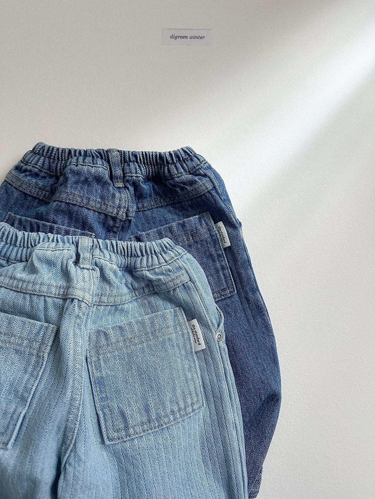 [digreen] Stitch Denim Pants