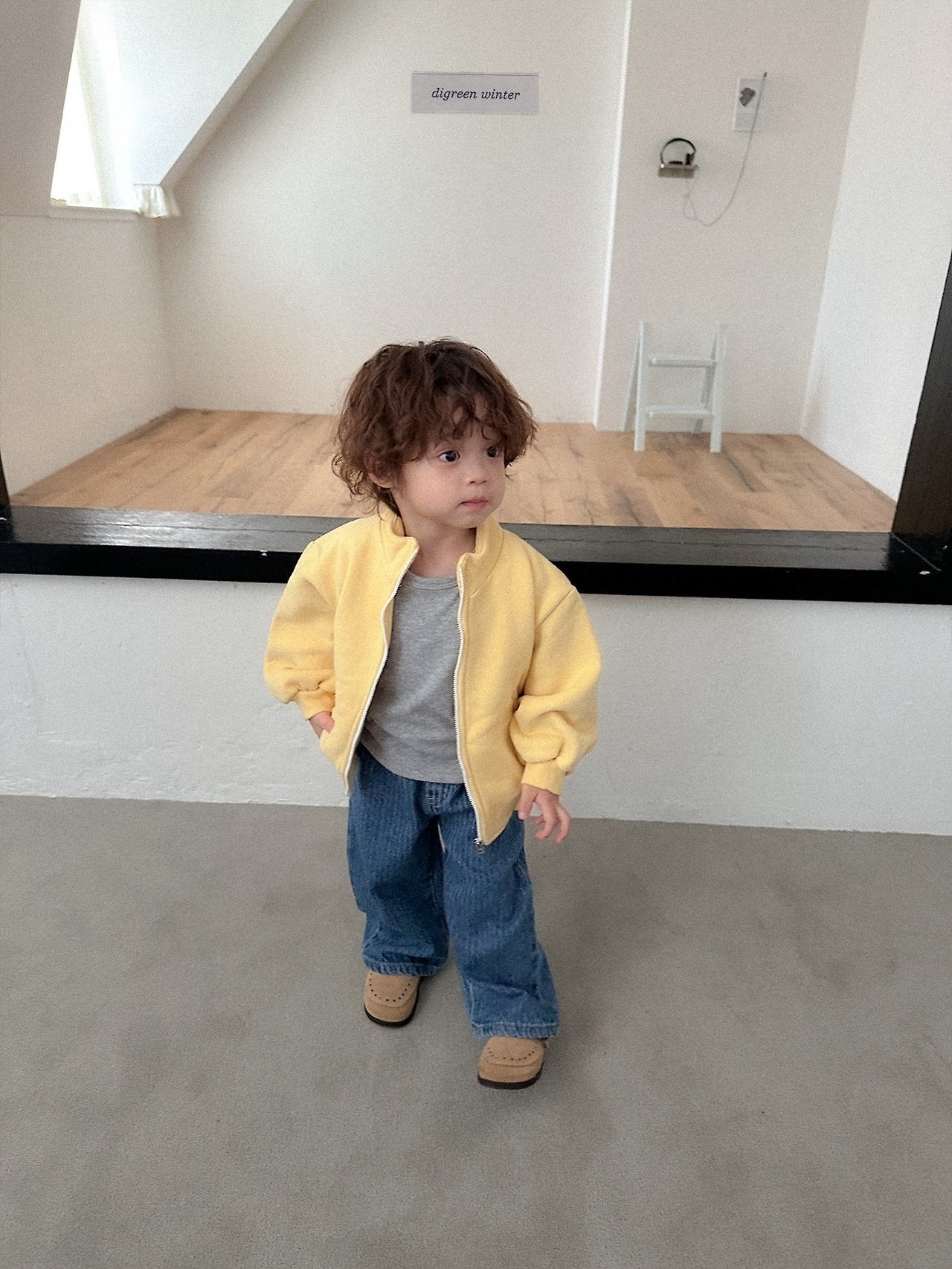 [digreen] Stitch Denim Pants
