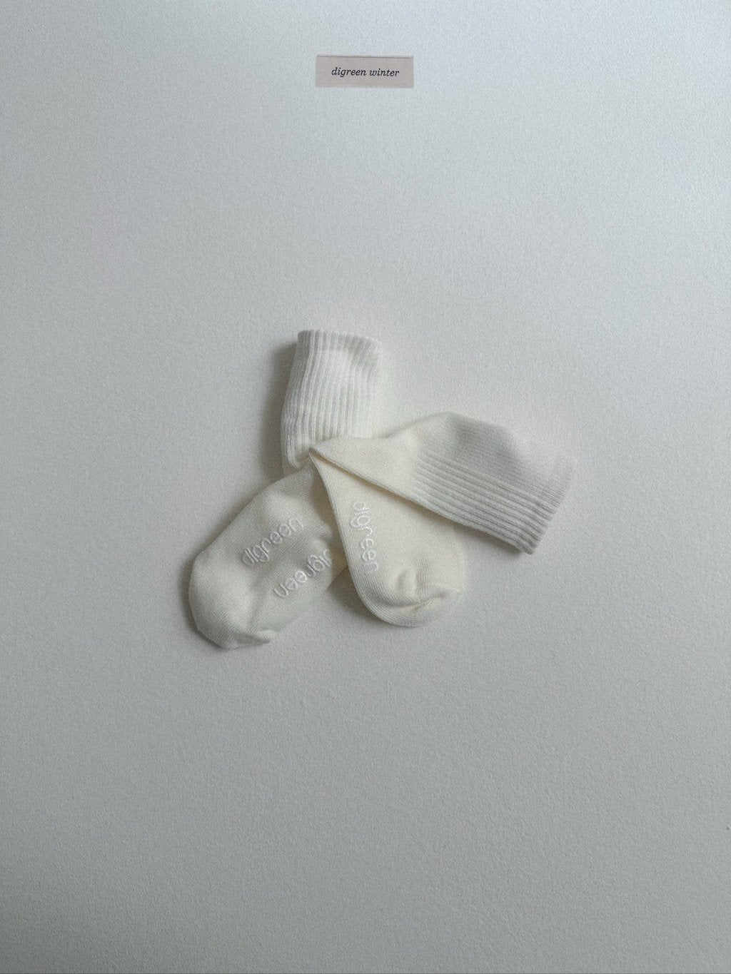 [digreen] Dual Rib Socks(Cream Set)