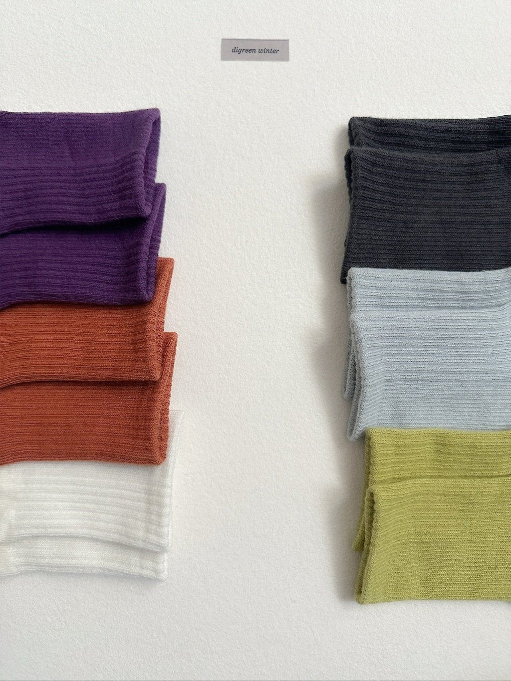 [digreen] Dual Rib Socks(Black Set)