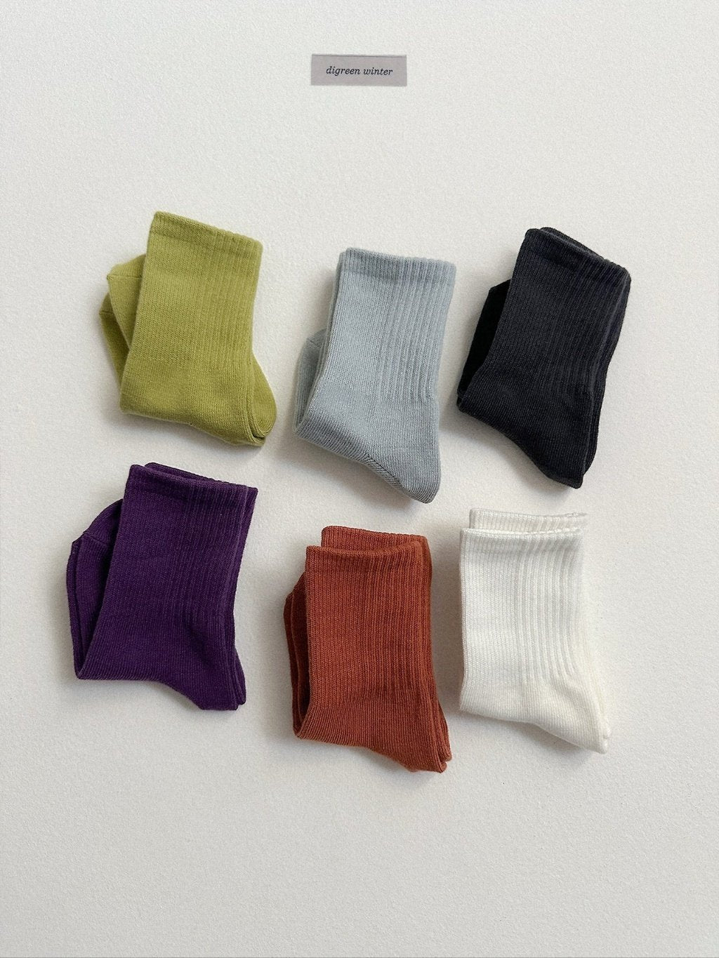 [digreen] Dual Rib Socks(Black Set)