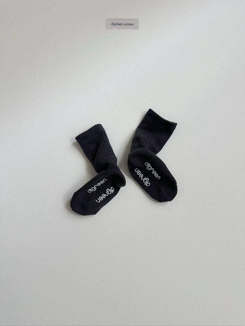 [digreen] Dual Rib Socks(Black Set)