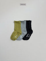 [digreen] Dual Rib Socks(Black Set)