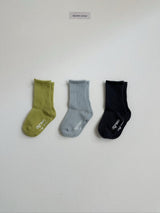 [digreen] Dual Rib Socks(Black Set)