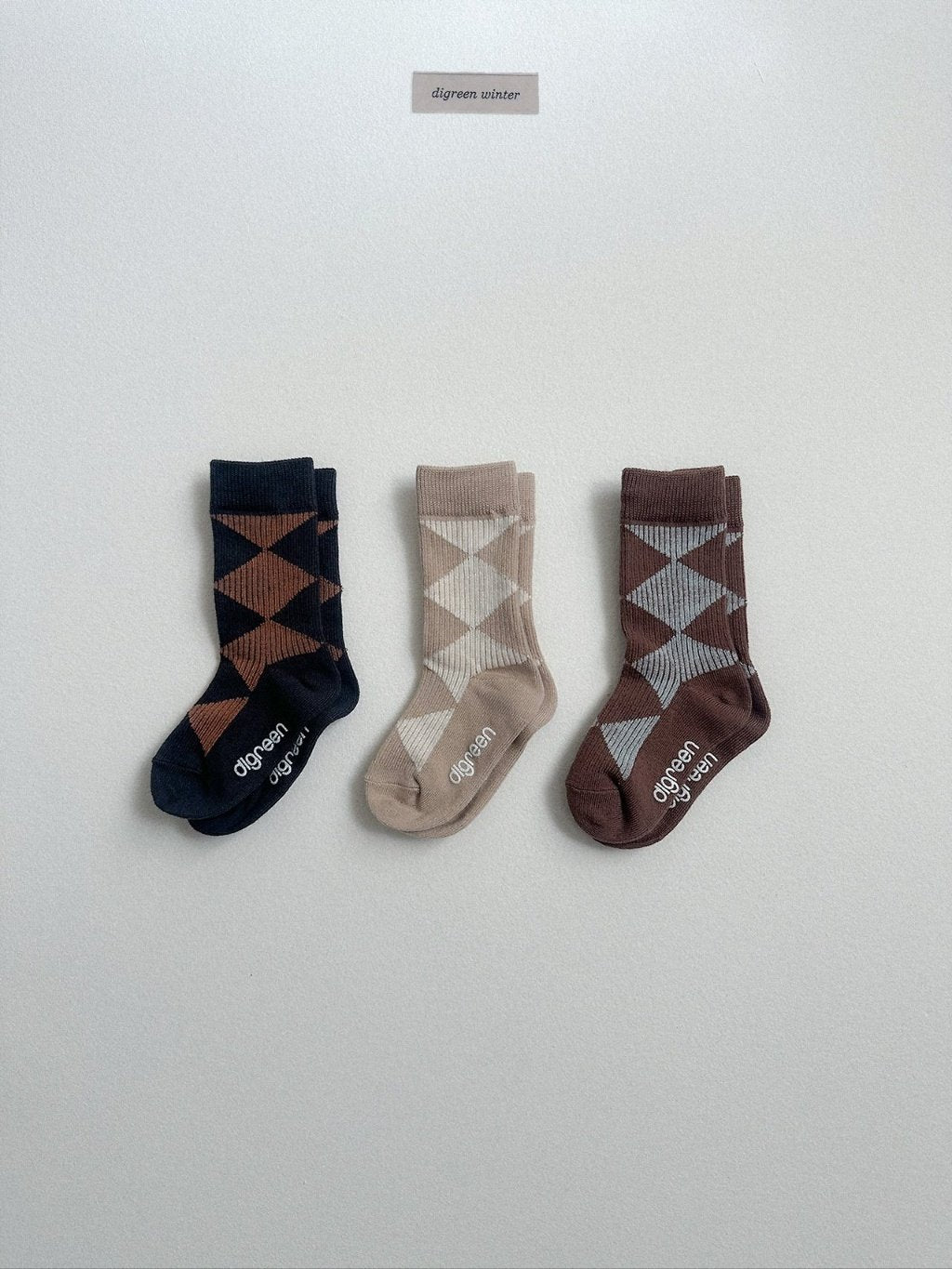 [digreen] Diamond Socks Set