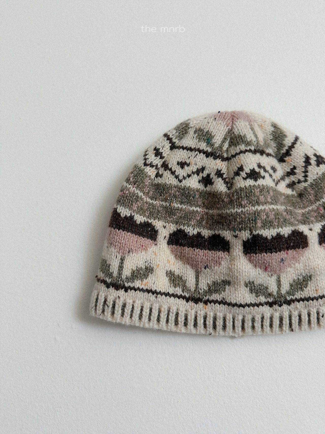 [minirobe] Flower jacquard beanie