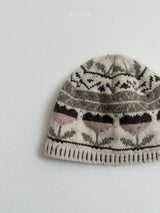 [minirobe] Flower jacquard beanie