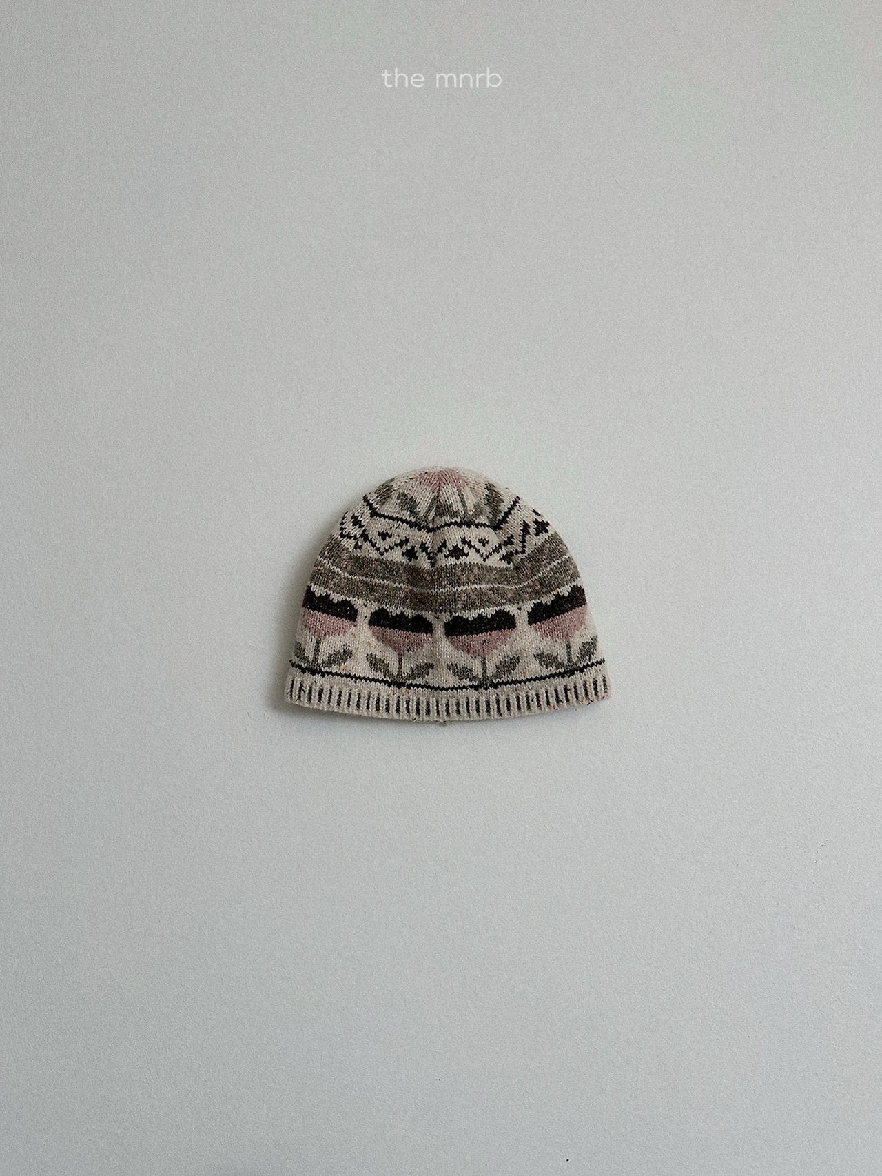 [minirobe] Flower jacquard beanie