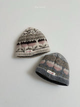 [minirobe] Flower jacquard beanie