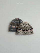 [minirobe] Flower jacquard beanie