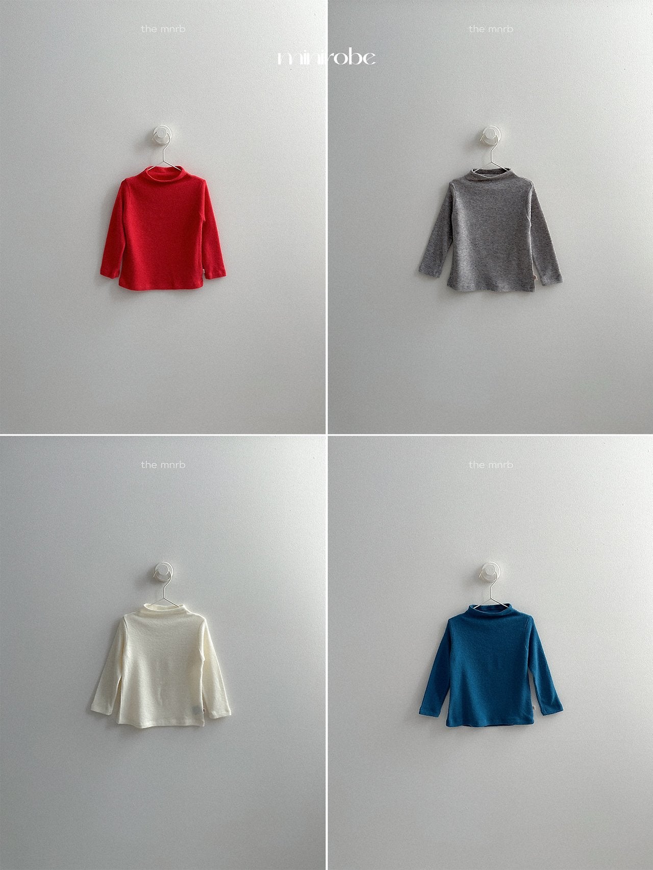 [minirobe] Angora mock neck tee