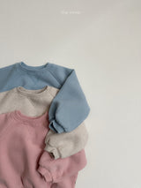 [minirobe] Raglan rounded sweatshirt
