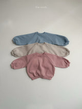 [minirobe] Raglan rounded sweatshirt