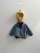 [minirobe] Two-tone fleece half zip