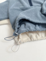 [minirobe] Two-tone fleece half zip