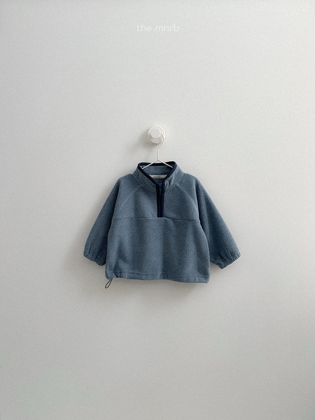 [minirobe] Two-tone fleece half zip