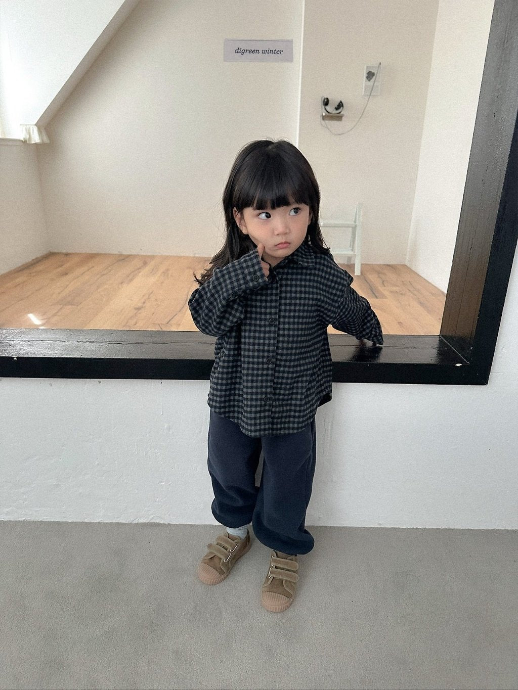 [digreen] Mona Check Shirt