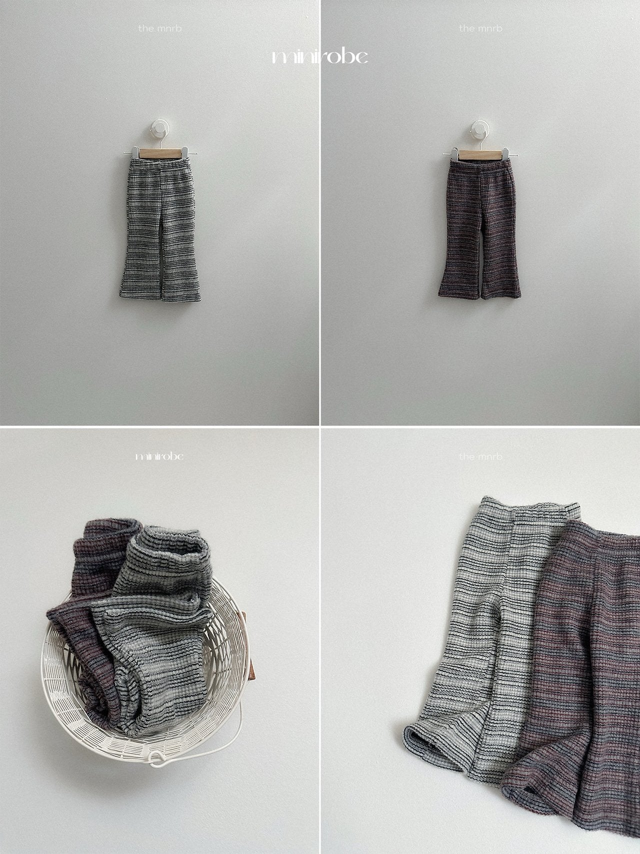 [minirobe] Soboro flared pants