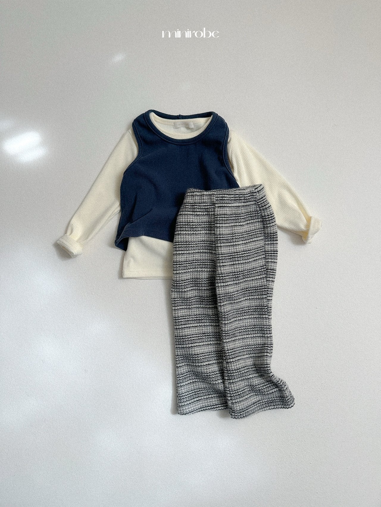 [minirobe] Soboro flared pants