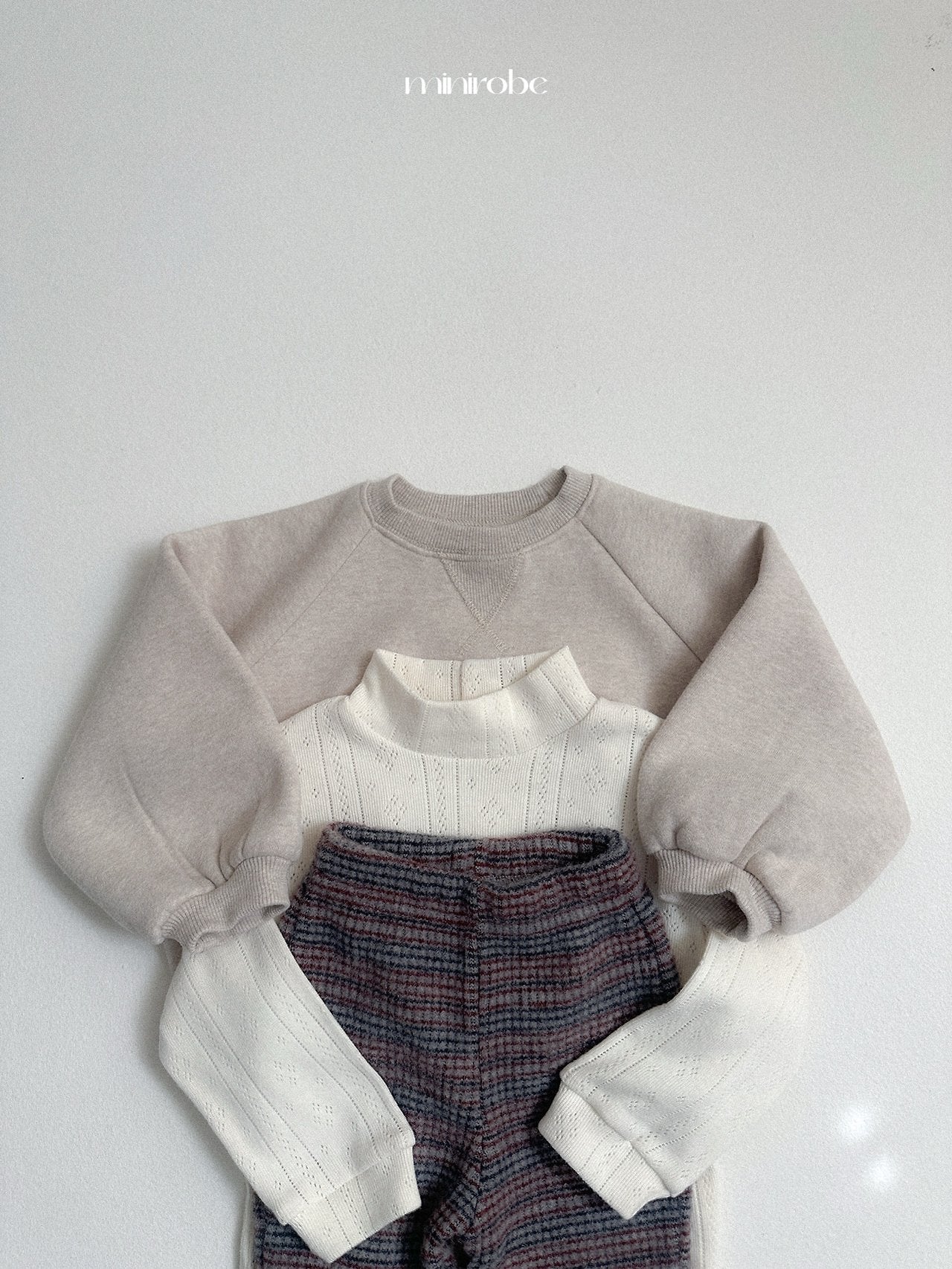 [minirobe] Soboro flared pants