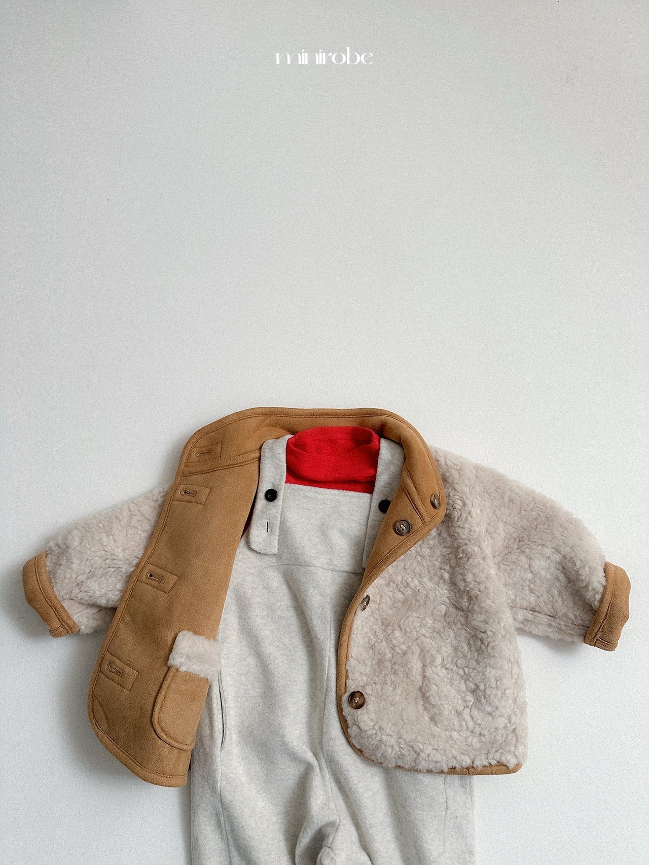 [minirobe] Reversible suede jacket