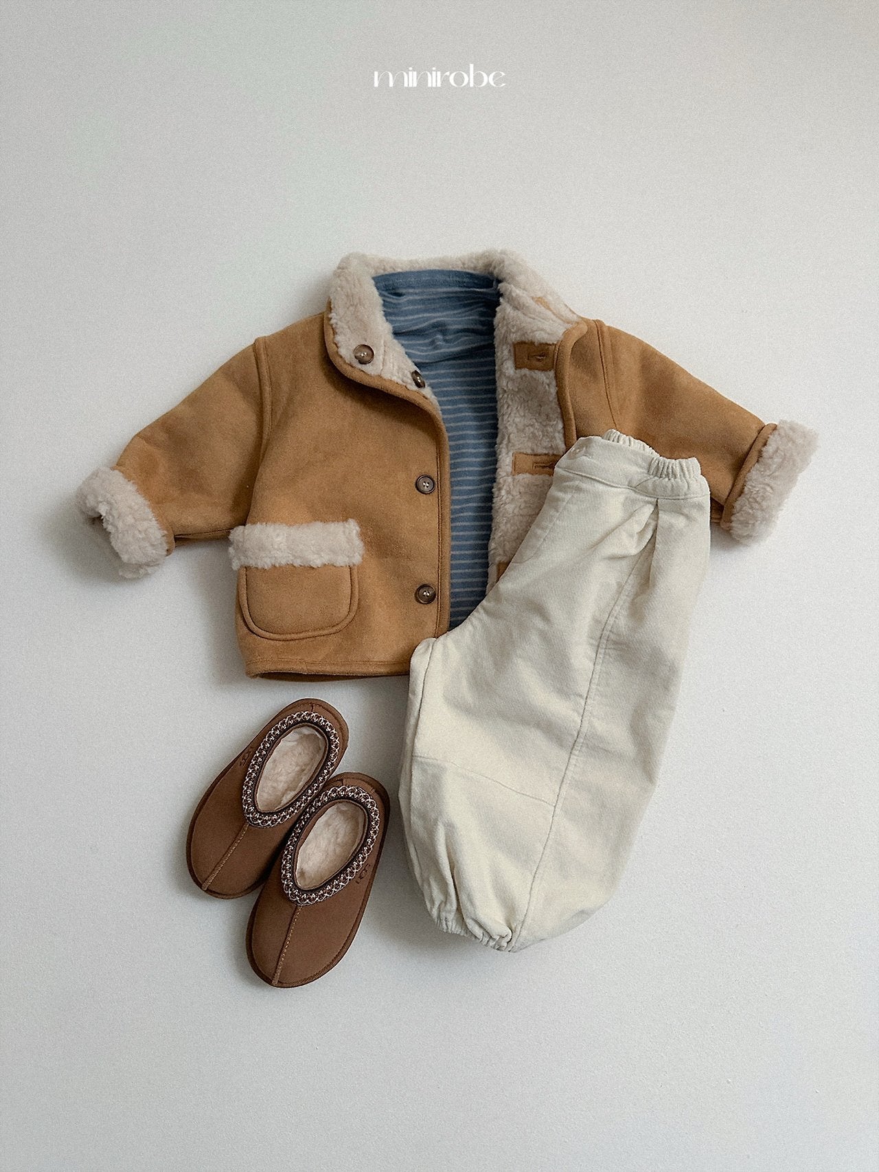 [minirobe] Reversible suede jacket