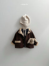 [minirobe] Reversible suede jacket