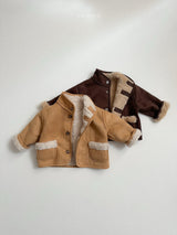 [minirobe] Reversible suede jacket
