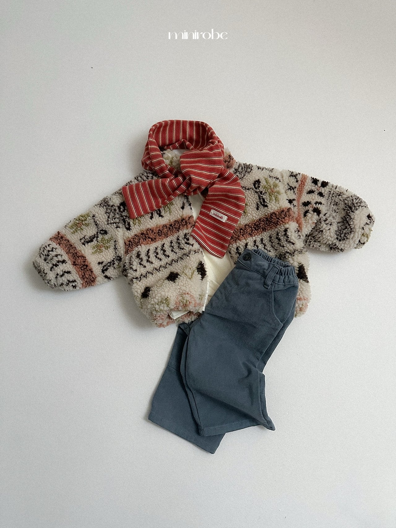 [minirobe] Button peach pants