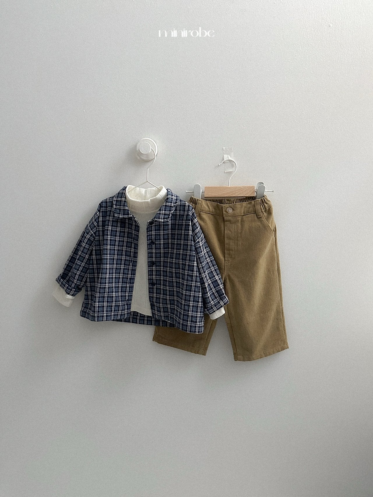 [minirobe] Button peach pants