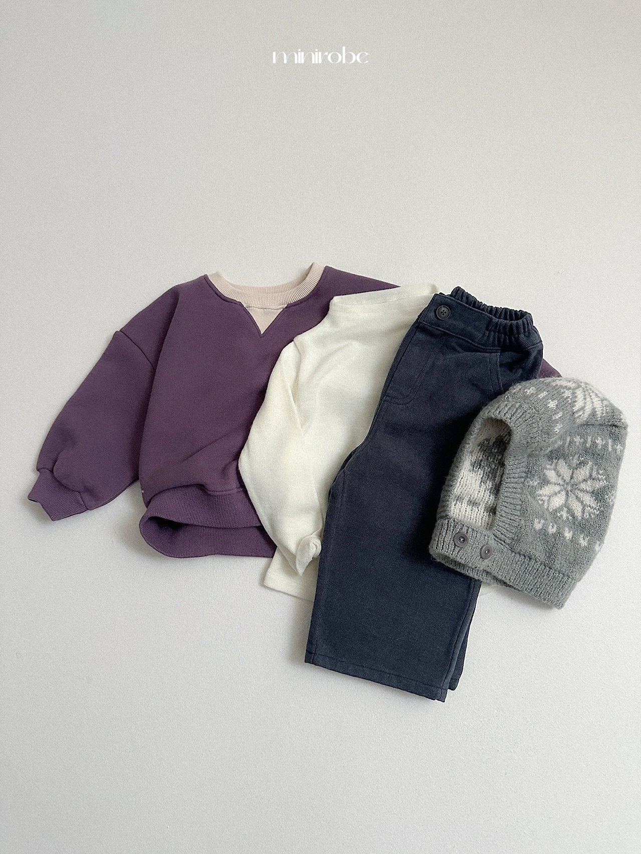 [minirobe] Button peach pants
