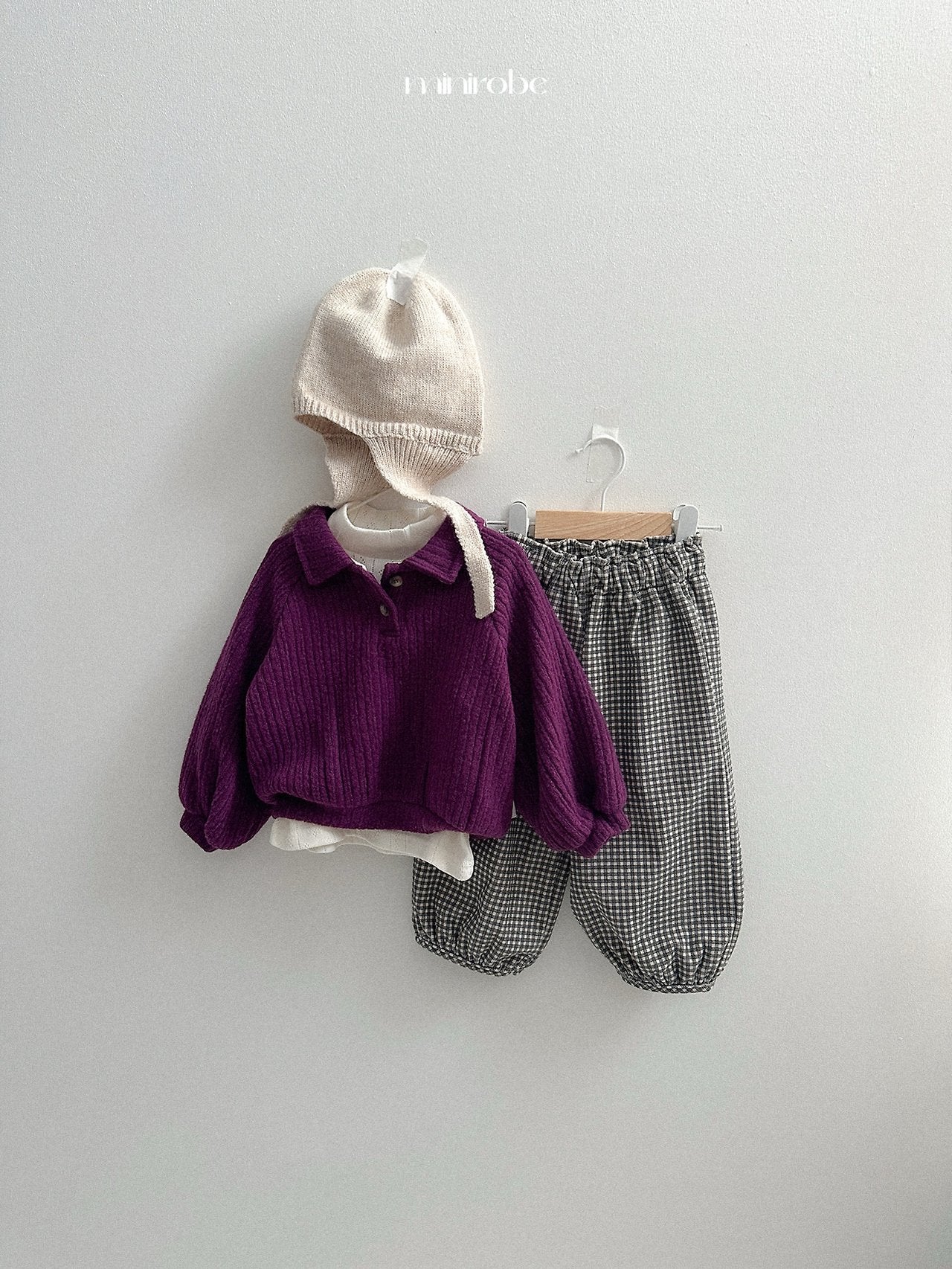 [minirobe] Boy collared sweatshirt