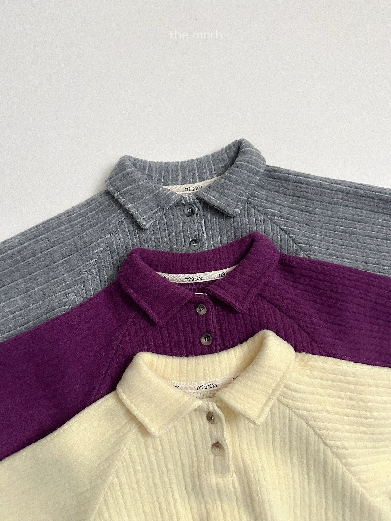 [minirobe] Boy collared sweatshirt