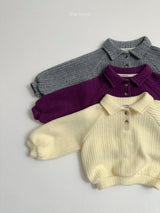 [minirobe] Boy collared sweatshirt