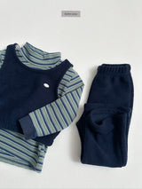 [digreen] Mix Stripe Bottleneck Tee