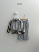 [digreen] Mix Stripe Bottleneck Tee