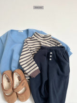 [digreen] Mix Stripe Bottleneck Tee