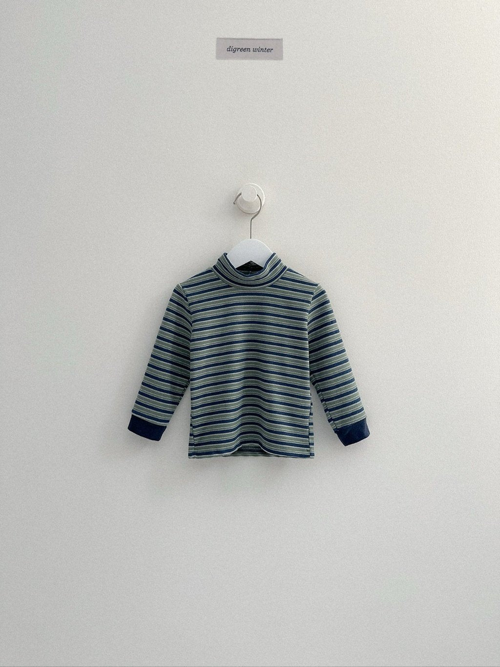 [digreen] Mix Stripe Bottleneck Tee